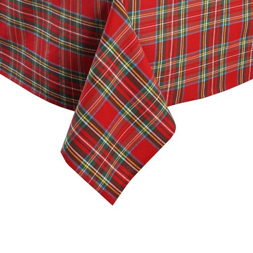 Obrus Świąteczny 138x140 w Kratę Czerwoną Włoski Look na Arena.pl