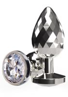 disco diamond plug large silver