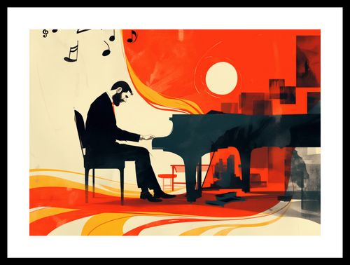 Plakat 42x29,7cm Pianista na Arena.pl