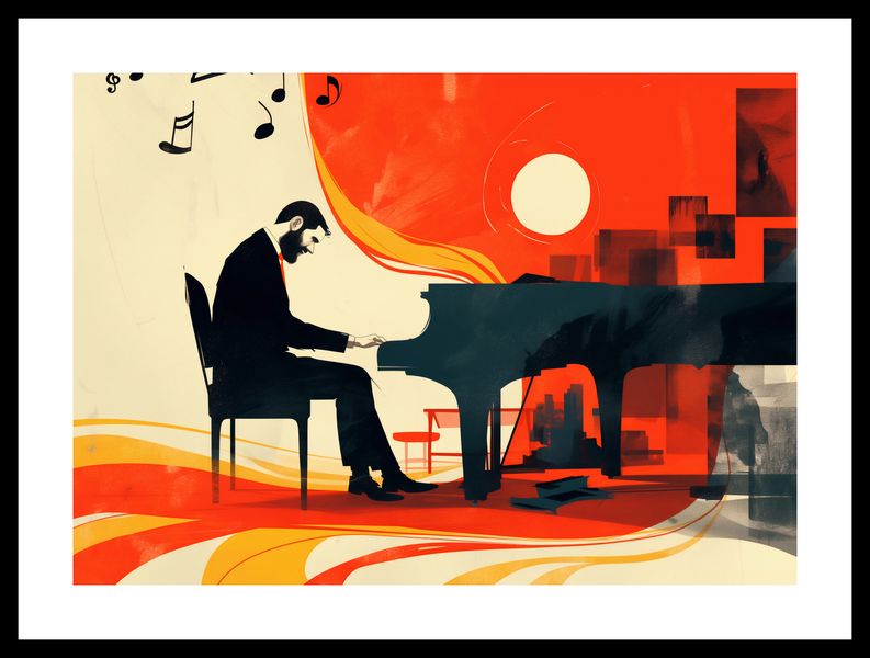 Plakat 42x29,7cm Pianista zdjęcie 3