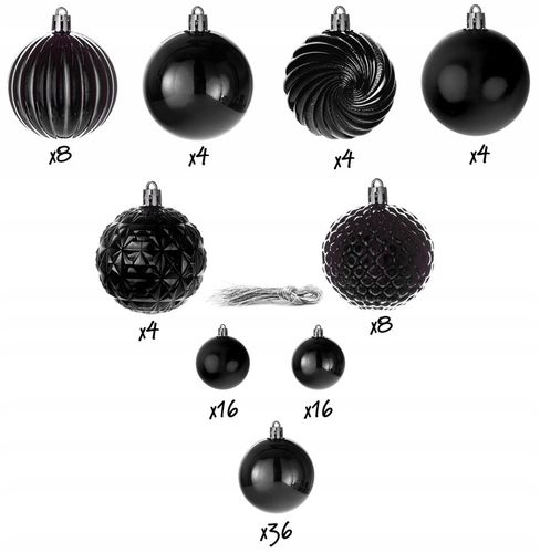 BOMBKI CHOINKOWE nietłukące ZESTAW 100szt piękny zestaw ŚWIĘTA na Arena.pl