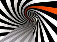 FOTOTAPETA 3D ABSTRAKCJA TUNEL BIEL CZERŃ 380x256