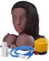 Wibrująca dmuchana sex lalka realistyczna murzynka anus wagina duże piersi