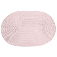 Podkładka na stół owalna pleciona JUDY 45x30 pudrowa x6