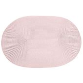 Podkładka na stół owalna pleciona JUDY 45x30 pudrowa x6