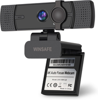 WINSAFE Kamera Internetowa 4K USB Autofokus AI Mikrofon