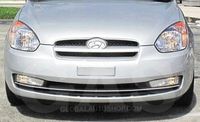 Hyundai Accent - Chromowane Listwy Grill Chrom Atrapy Zderzaka Tuning