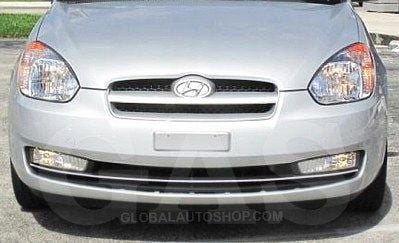 Hyundai Accent - Chromowane Listwy Grill Chrom Atrapy Zderzaka Tuning zdjęcie 1