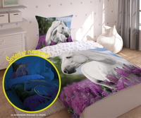 Pościel bawełniana fluorescencyjna 160x200cm Koń licencyjna