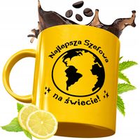 Złoty Kubek Premium Dla Szefowej Prezent Z Nadrukiem Ze Zdjęciem