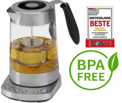 CZAJNIK ELEKTRYCZNY Z ZAPARZACZEM DO HERBATY ZAPARZACZ 1,7L 3000W INOX na Arena.pl