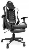 FOTEL GAMINGOWY OBROTOWY Z PODNÓŻKIEM ROZKŁADANY