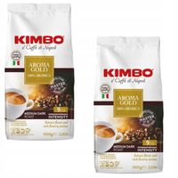 2szt kawa ziarnista Kimbo Aroma Gold 100% arabica smak czekolada karmel 1kg