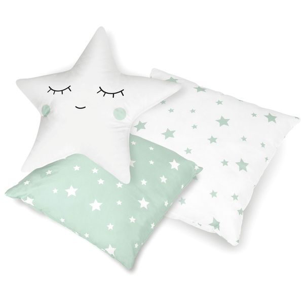 Namiot tipi dla dzieci ze światełkami - miętowe w gwiazdki zdjęcie 10