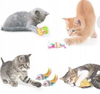 Zestaw Zabawki Dla Kota Ryba Mysz Wędka Duży Tunel Domek dla Kota 24 el XXL