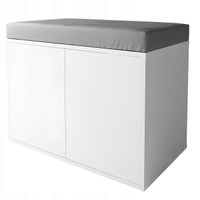 Szafka Na Buty Obuwie Siedzisko Biała Mat Ze Schowkiem Do Przedpokoju