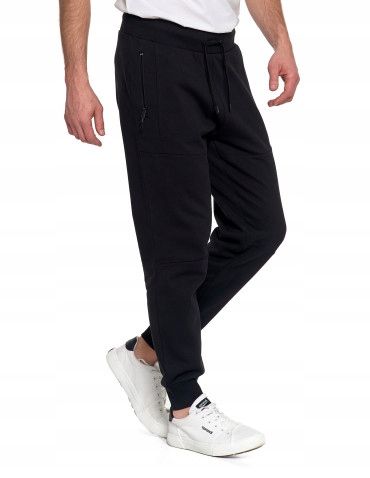 Ocieplane Spodnie Męskie Dresowe Joggery Bawełniane Ściągacz MORAJ Black XL na Arena.pl