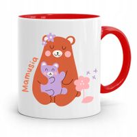 Kubek Czerwony Prezent Dla Mamy Matki Mamusia Z Nadrukiem Ze Zdjęciem