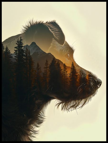 Plakat 60x80cm Psi Duch Lasu zdjęcie 2