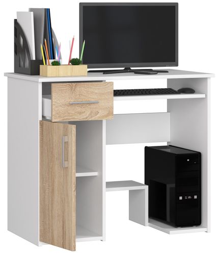 BIURKO JAY 90 cm BIAŁE / SONOMA na Arena.pl