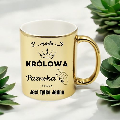 KUBEK ZŁOTY PREMIUM DLA KOSMETYCZKI STYLISTKI PAZNOKCI ŚMIESZNY PREZENT na Arena.pl