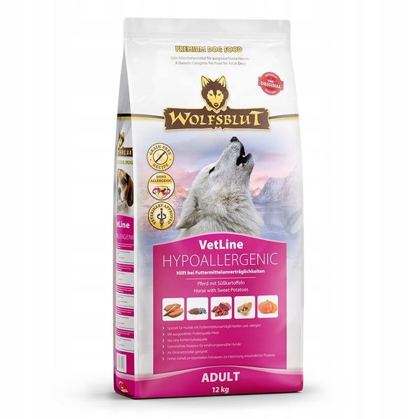 WOLFSBLUT VETLINE HYPOALLERGENIC 12KG zdjęcie 1