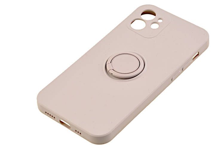 Etui Pastel Ring do Apple iPhone 12 szary zdjęcie 3