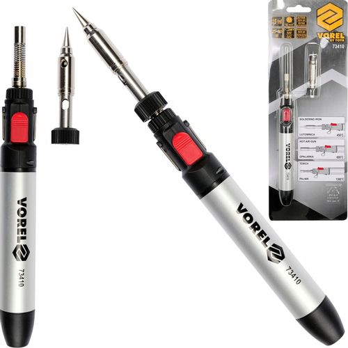 VOREL LUTOWNICA GAZOWA BUTAN OPALARKA PALNIK 3w1 70W 450-1300°C VOREL 73410 na Arena.pl