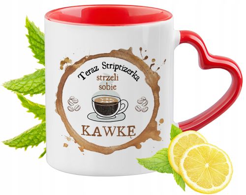 Dla Striptizerki Czerwony Z Uszkiem W Kształcie Serca Na Prezent Znadrukiem na Arena.pl