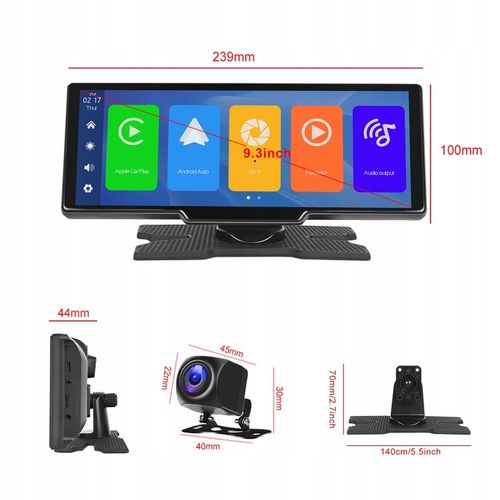 RADIO STACJA MULTIMEDIALNA MONITOR ANDROID AUTO APPLE CARPLAY 2 KAMERY DVR na Arena.pl