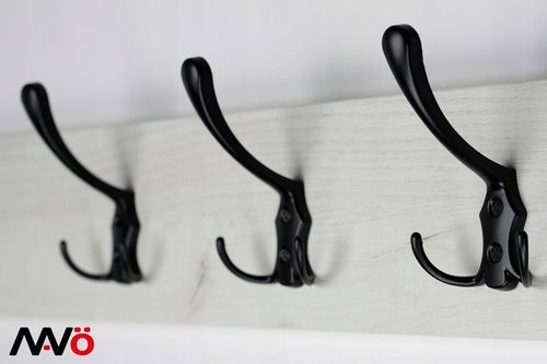 10x HACZYK NA UBRANIA CZARNY WIESZAK NA UBRANIA ŚCIENNY WIESZAK MEBLOWY na Arena.pl