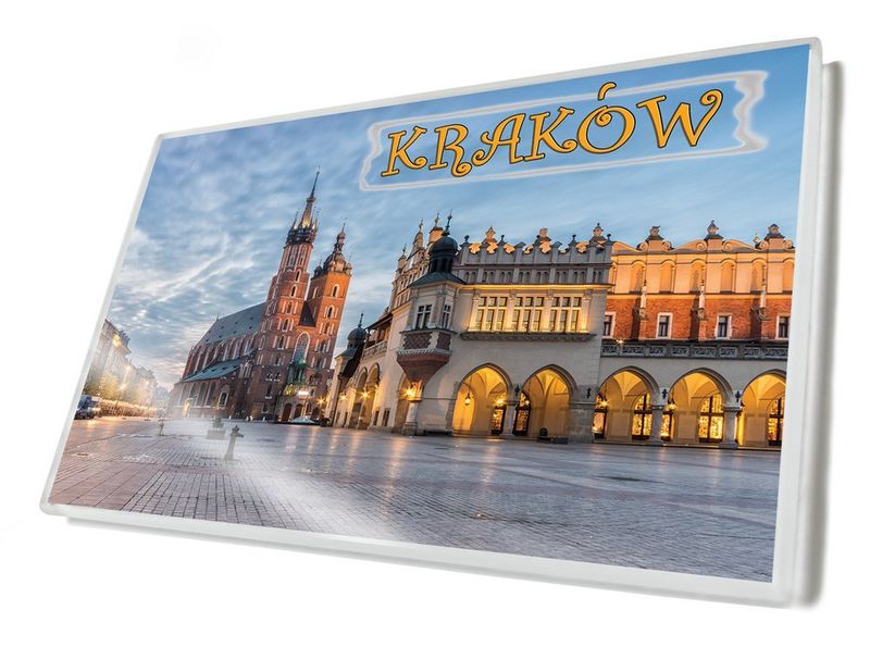 Kraków żółty - magnes szklany zdjęcie 2