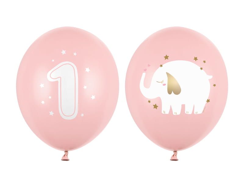 Balony 30 cm, Roczek, Pastel Pale Pink zdjęcie 1