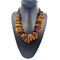 KORALE NASZYJNIK BURSZTYN BAŁTYCKI NATURALNY BIŻUTERIA Z BURSZTYNEM DUŻY