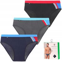 SLIPY MAJTKI BAMBUSOWE MĘSKIE KLASYCZNE WYGODNE WISKOZA 3 SZT MORAJ - M