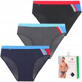 SLIPY MAJTKI BAMBUSOWE MĘSKIE KLASYCZNE WYGODNE WISKOZA 3 SZT MORAJ - M