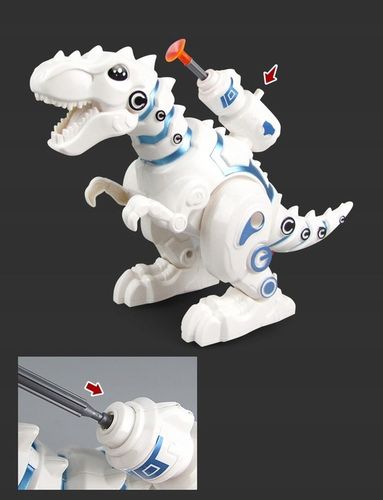 DUŻY DINOZAUR ROBOT TREX CHODZI RYCZY ŚWIECI ZIEJE na Arena.pl