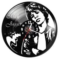 Zegar ścienny z płyty winylowej Mick Jagger 1587.14