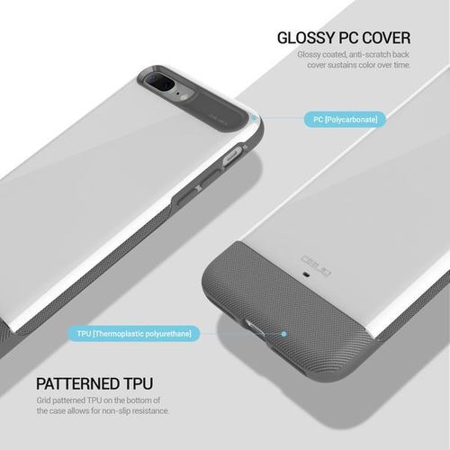 Obliq Dual Meta - Etui iPhone 8 Plus /7 Plus (białe) na Arena.pl