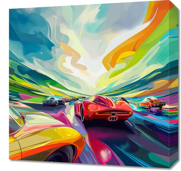 Obraz 50x50cm Wyścig Przy Barwach zdjęcie 1