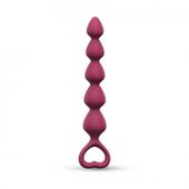 łańcuszek analny silikonowy bing bang m plum star 15 cm