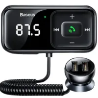 BASEUS TRANSMITER FM BLUETOOTH ŁADOWARKA SAMOCHODOWA 2x USB AUX SD 2.1A