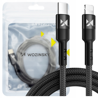 kabel wozinsky wuc-pd-cl2b lightning - usb-c pd 18w 480mb/s 2m - czarny