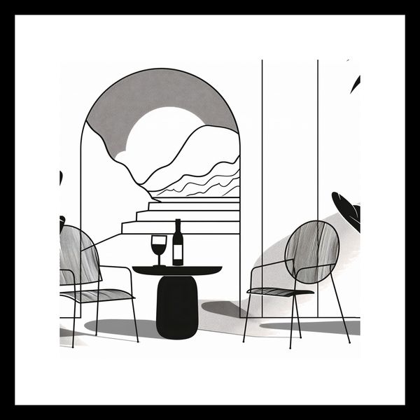 Plakat 30x30cm Relaks w Monochromie zdjęcie 3