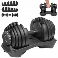 Hantel żeliwny regulowany gumowany 24 kg żeliwo hantla regulowana Rebel