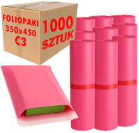 foliopaki kurierskie różowe c3 350x450mm - 1000 szt.