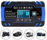 PROSTOWNIK ŁADOWARKA DO AKUMULATORA LCD 12V 24V 8A FUNKCJA NAPRAWY AKU.