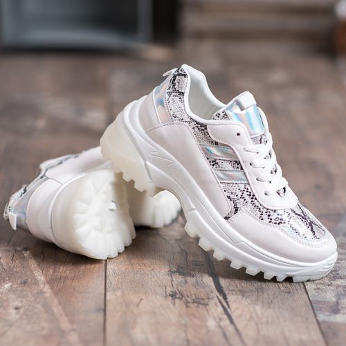 Białe Sneakersy Snake Print r.40 na Arena.pl
