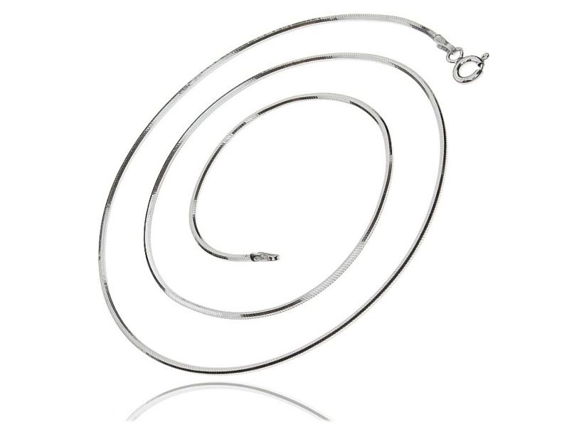 Delikatny srebrny łańcuszek linka o przekroju ośmiokątnym 50 cm srebro 925 SNAKE_8L015_45 zdjęcie 1