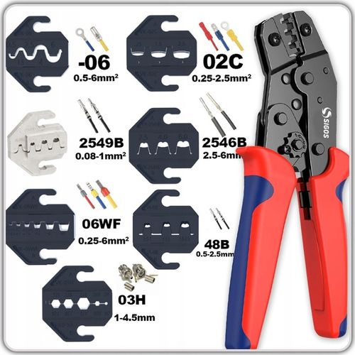 Zaciskarka ręczna + 7 matryc do konektorów izolowanych i na Arena.pl